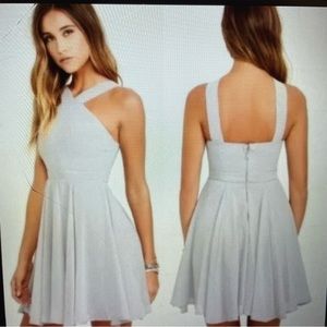 Lulu’s Forevermore Chiffon Halter Skater Dress Women’s Size XS